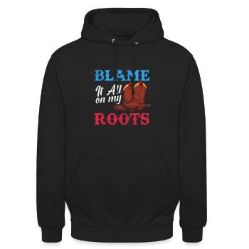 Country - Unisex Hoodie - black - Front - Alina (178cm) & Michal (187cm)