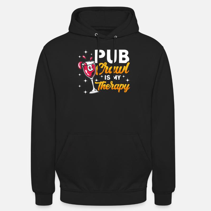 Crawled Pub Crawl Alcohol Drinking - Unisex Hoodie - black