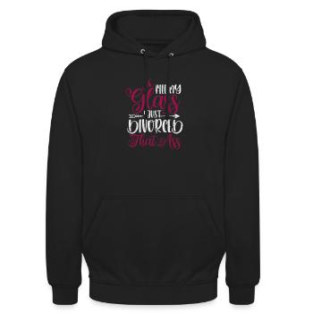 Scheidung - Unisex Hoodie - Schwarz - Vorne - Alina (178cm) & Michal (187cm)