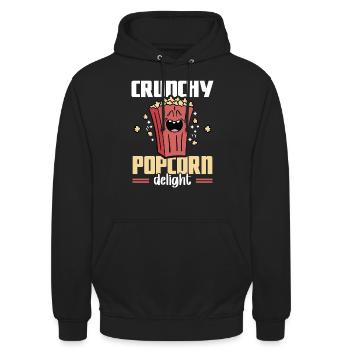 Crunchy Popcorn Delight Costume Popcorn Machine - Unisex Hoodie - black - Front - Alina (178cm) & Michal (187cm)