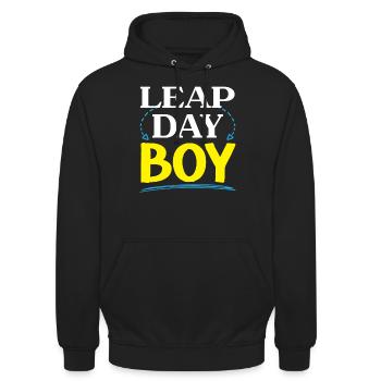 Happy Birthday Schaltjahr 29. Februar Schalttag - Unisex Hoodie - Schwarz - Vorne - Alina (178cm) & Michal (187cm)