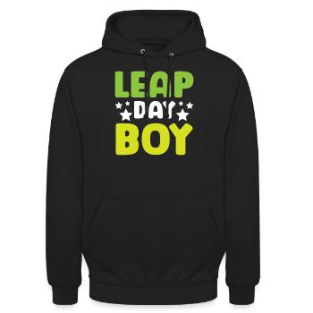 Happy Birthday Schaltjahr 29. Februar Schalttag - Unisex Hoodie - Schwarz - Vorne - Alina (178cm) & Michal (187cm)