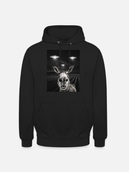 Grappige kont selfie voor UFO's Asses UFO - Uniseks hoodie - zwart