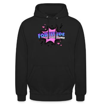 Bravery is my superpower trait - Unisex Hoodie - black - Front - Alina (178cm) & Michal (187cm)