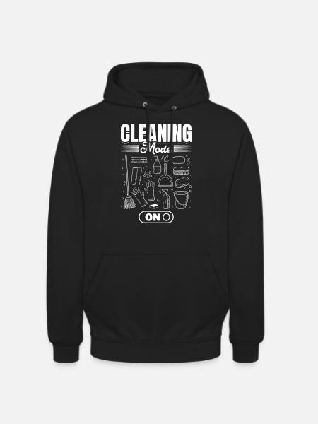 Housekeeper Janitor - Cleaning Mode On - Unisex Hoodie - black