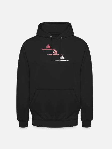 Farbenfrohe Weitsprung-Kunst - Unisex Hoodie - Schwarz