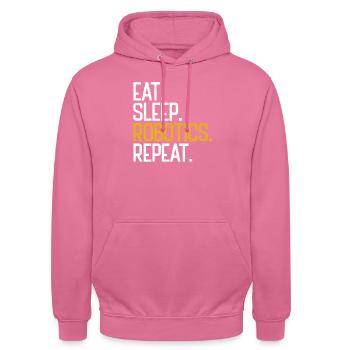 Essen Robotik essen Wiederholen Sie Roboteringenie - Unisex Hoodie - Pink - Vorne - Alina (178cm) & Michal (187cm)