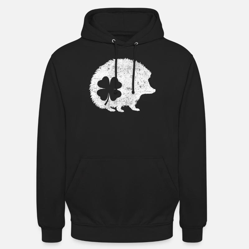 Kleeblatt Igel - Unisex Hoodie - Schwarz