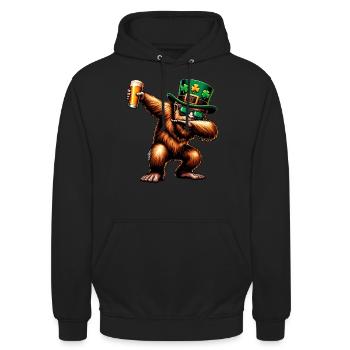 St Patricks Day Irish Pub Bier - Unisex Hoodie - Schwarz - Vorne - Alina (178cm) & Michal (187cm)