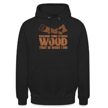 Carpenter Wood - Unisex Hoodie - Schwarz - Vorne - Alina (178cm) & Michal (187cm)