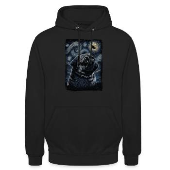 Carlin Nuit étoilée - Sweat-shirt à capuche unisexe - noir - Devant - Alina (178cm) & Michal (187cm)