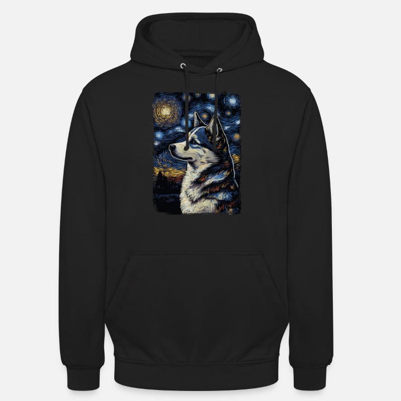 Husky Nuit étoilée - Sweat-shirt à capuche unisexe - noir