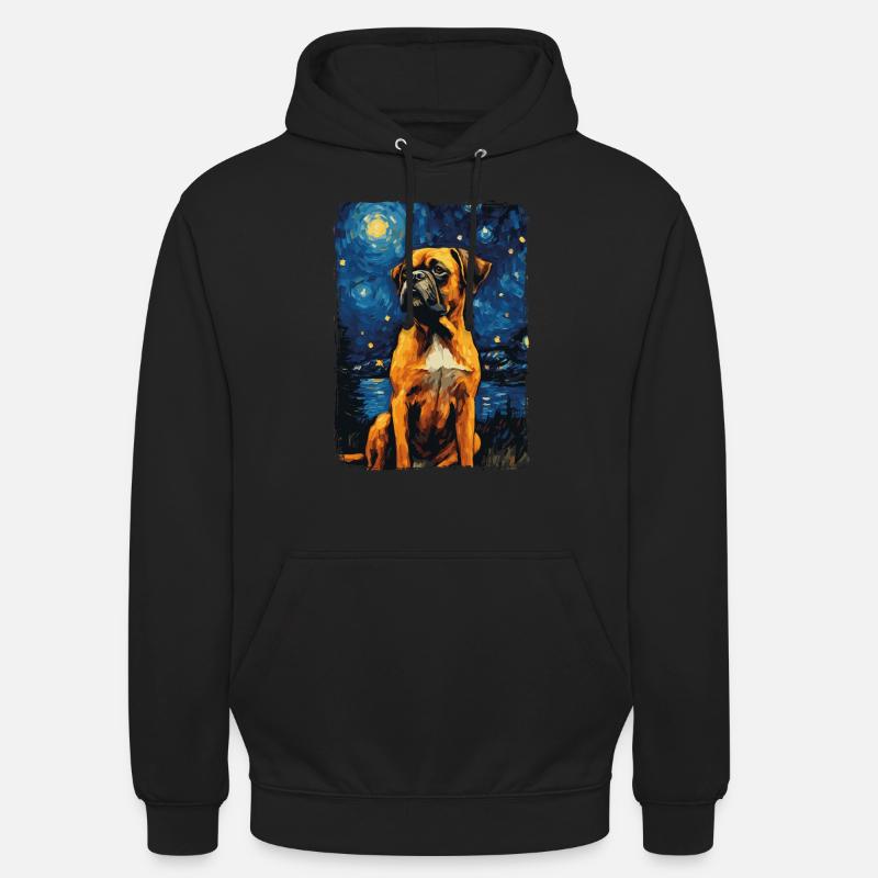 Boxer Nuit étoilée - Sweat-shirt à capuche unisexe - noir