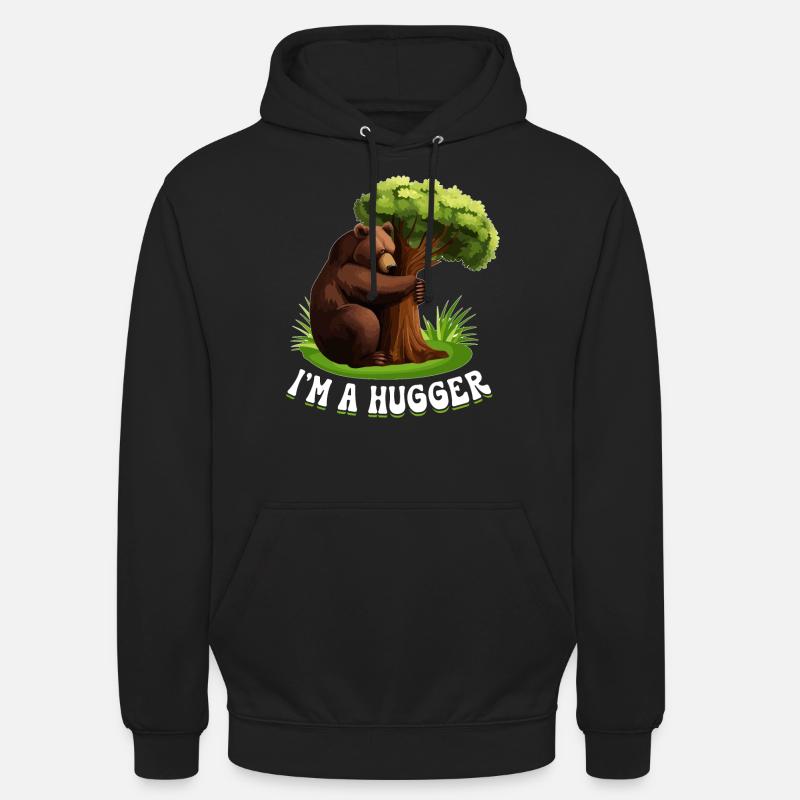 Tree Hugger Umweltschützer Bär - Unisex Hoodie - Schwarz