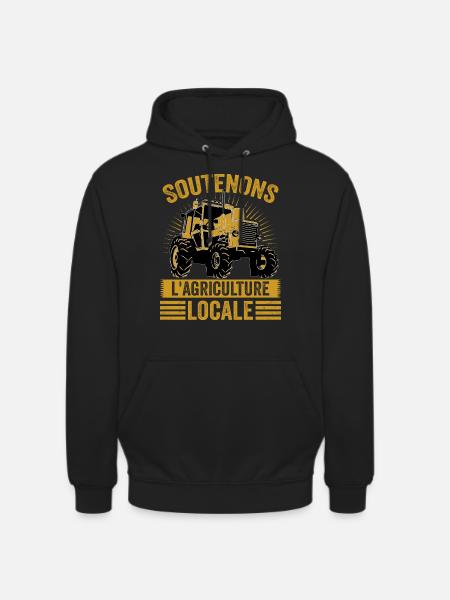 Let's support local agriculture - Unisex Hoodie - black