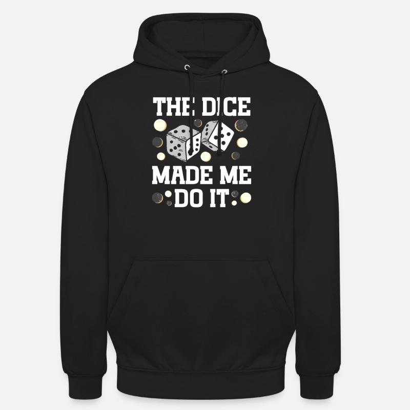 Board Game Funny Backgammon - Unisex Hoodie - black