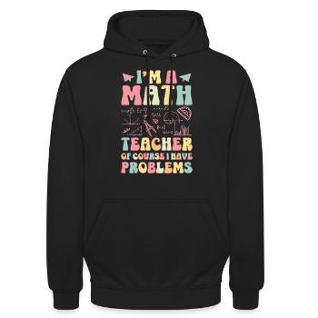 Groovy Schullehrerin - Unisex Hoodie - Schwarz - Vorne - Alina (178cm) & Michal (187cm)