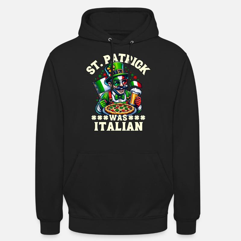 Fête de la Saint-Patrick italienne - Sweat-shirt à capuche unisexe - noir