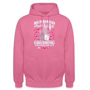 Kreuzfahrt Liebespaar - Unisex Hoodie - Pink - Vorne - Alina (178cm) & Michal (187cm)
