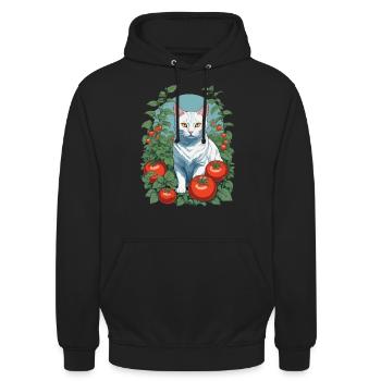 Chat De Jardin Mignon Pet Love - Sweat-shirt à capuche unisexe - noir - Devant - Alina (178cm) & Michal (187cm)