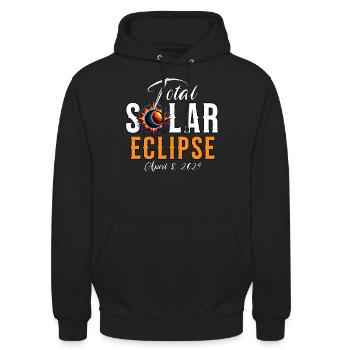 Solar Eclipse 2024 - Unisex Hoodie - black - Front - Alina (178cm) & Michal (187cm)