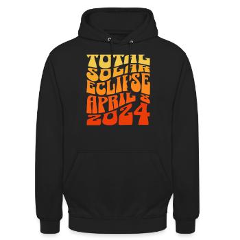 Solar Eclipse April 2024 - Unisex Hoodie - black - Front - Alina (178cm) & Michal (187cm)