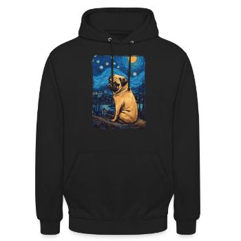 Carlin Nuit étoilée - Sweat-shirt à capuche unisexe - noir - Devant - Alina (178cm) & Michal (187cm)