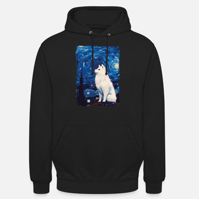 Samoyed Starry Night - Unisex Hoodie - Schwarz