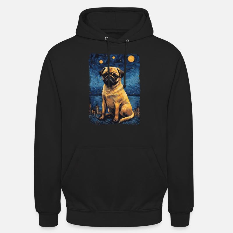 Carlin Nuit étoilée - Sweat-shirt à capuche unisexe - noir