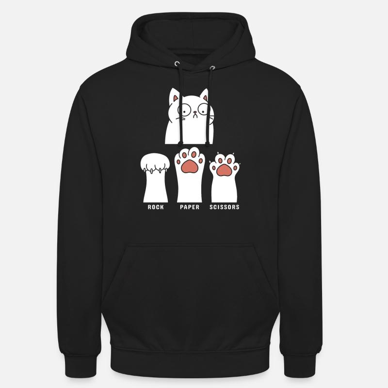 Ciseaux à papier de roche - Sweat-shirt à capuche unisexe - noir