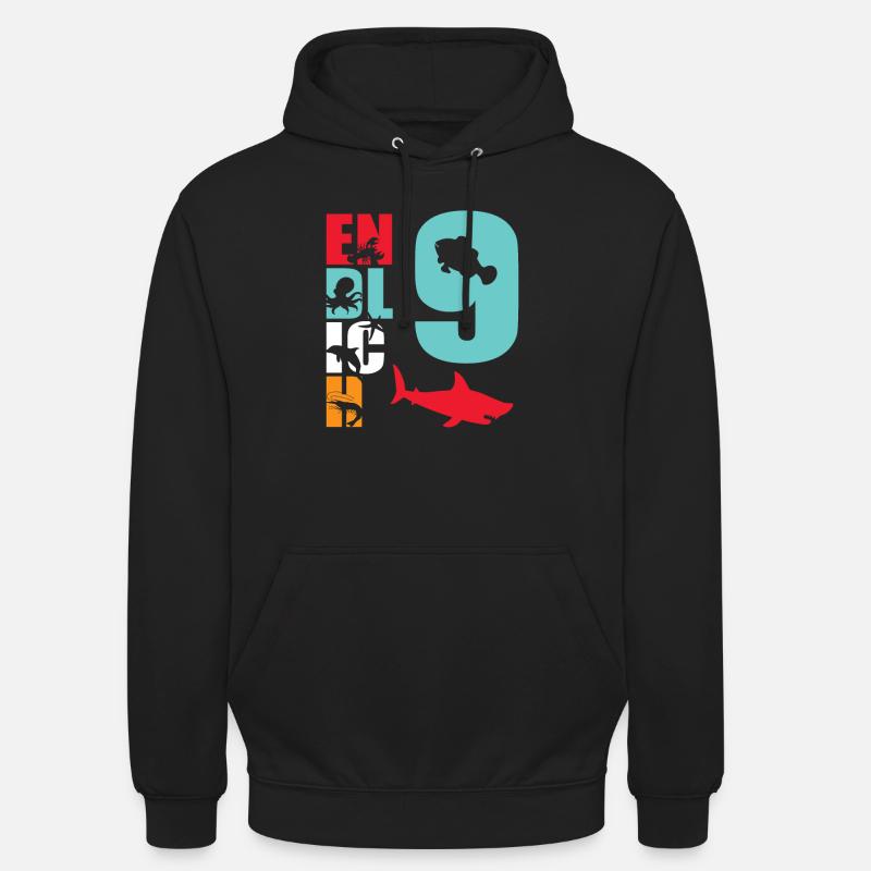 Enfin 9 Requin - Sweat-shirt à capuche unisexe - noir
