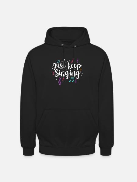 Sanger Sanger Sang Musiker Gave - Hættetrøje unisex - sort