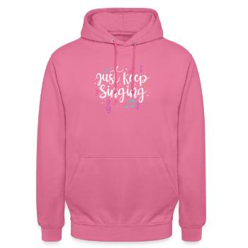 Singer - Unisex Hoodie - pink - Front - Alina (178cm) & Michal (187cm)