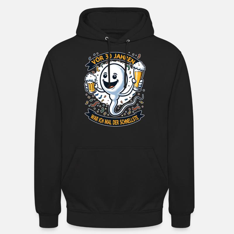 Il y a 30 ans, j’étais le plus rapide - Sweat-shirt à capuche unisexe - noir