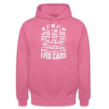 Tuning Car Lovers Repair Cars Mechanic D - Unisex Hoodie - pink - Front - Alina (178cm) & Michal (187cm)