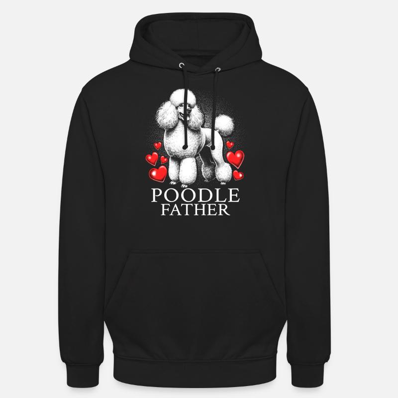 Père caniche - Sweat-shirt à capuche unisexe - noir