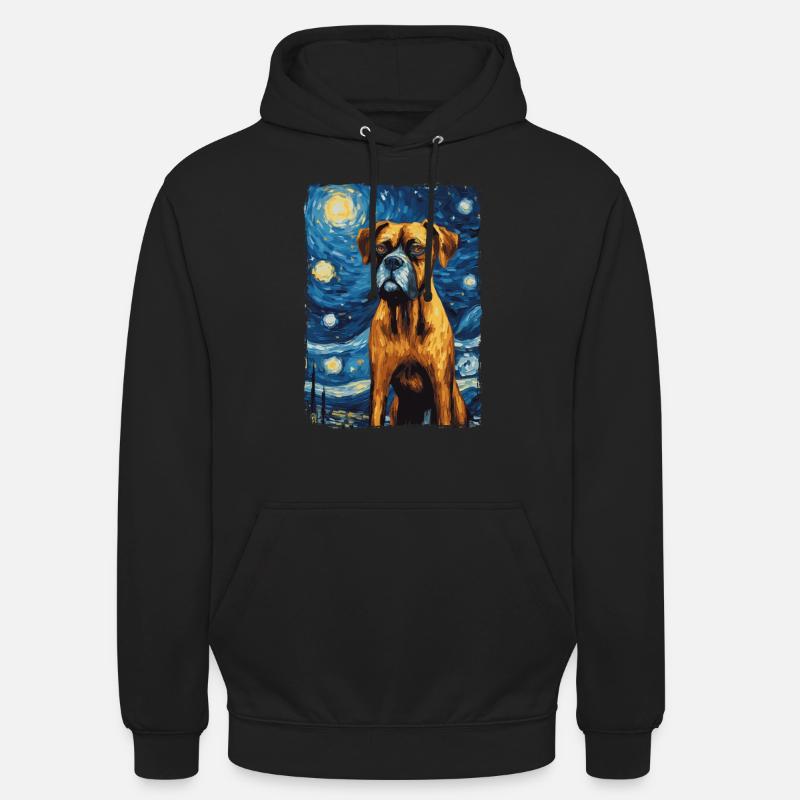 Boxer Nuit étoilée - Sweat-shirt à capuche unisexe - noir