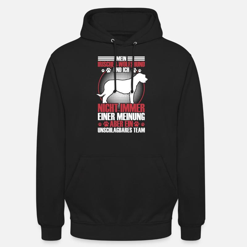 Irish Wolfhound est imbattable - Sweat-shirt à capuche unisexe - noir