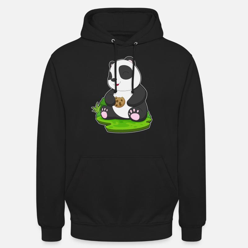 Biscuit Panda - Sweat-shirt à capuche unisexe - noir