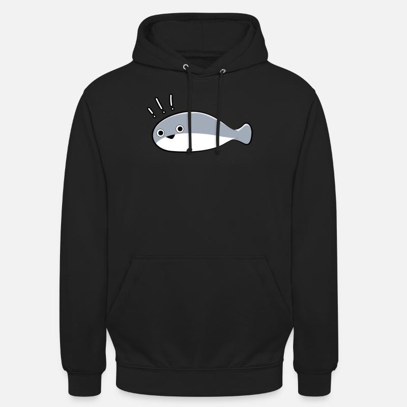 Sacambaspis Poisson ancien Meme Caution - Sweat-shirt à capuche unisexe - noir