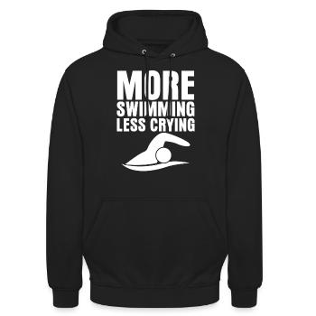 Swimmer Trainer Piscine - Sweat-shirt à capuche unisexe - noir - Devant - Alina (178cm) & Michal (187cm)