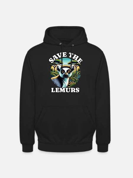 Lemur Lemurs - Unisex Hoodie - black