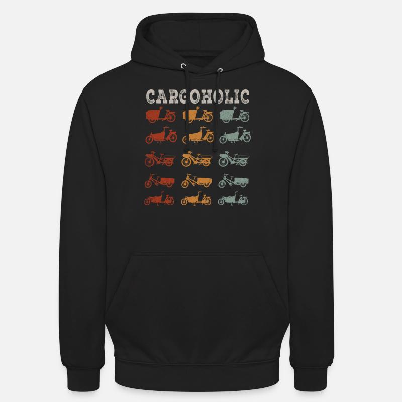 Cargoholic Vélo Cargo Cargobike - Sweat-shirt à capuche unisexe - noir