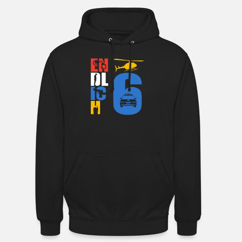 Endlich 6 Polizei - Unisex Hoodie - Schwarz