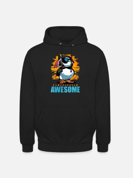 Puffin Bird Gift - Unisex Hoodie - black