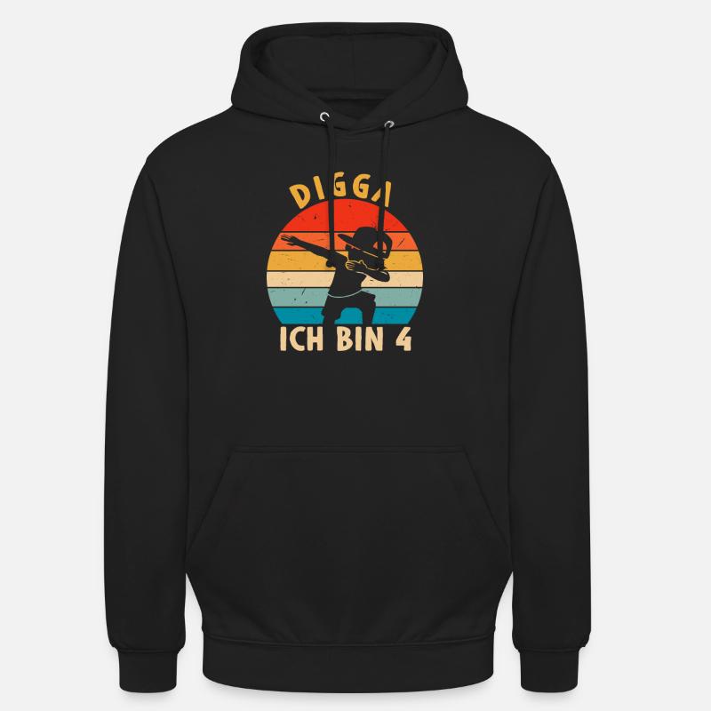 Digga Ich bin 4 - Unisex Hoodie - Schwarz
