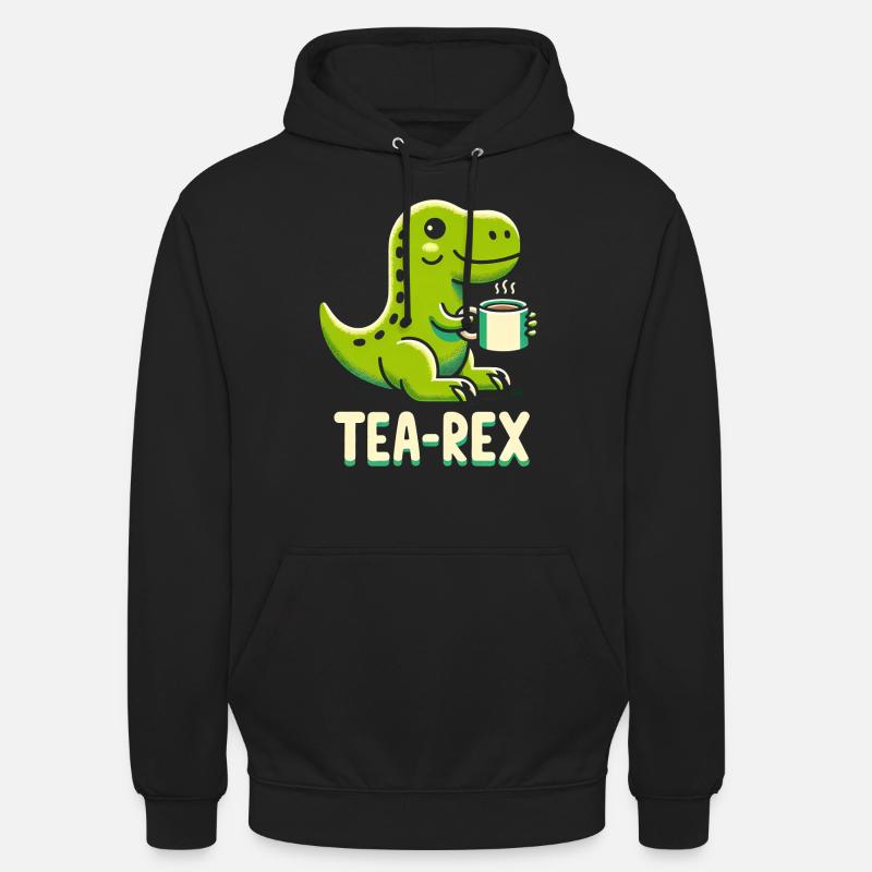 TEA-REX - Thé de dinosaure - Sweat-shirt à capuche unisexe - noir