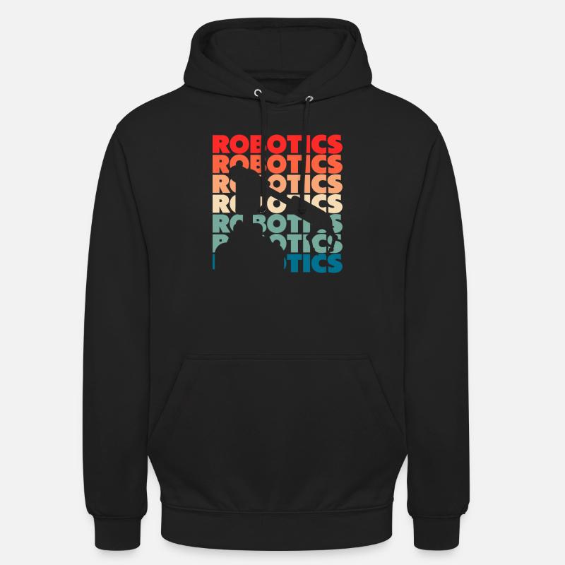Programmeur de robots robotiques - Sweat-shirt à capuche unisexe - noir