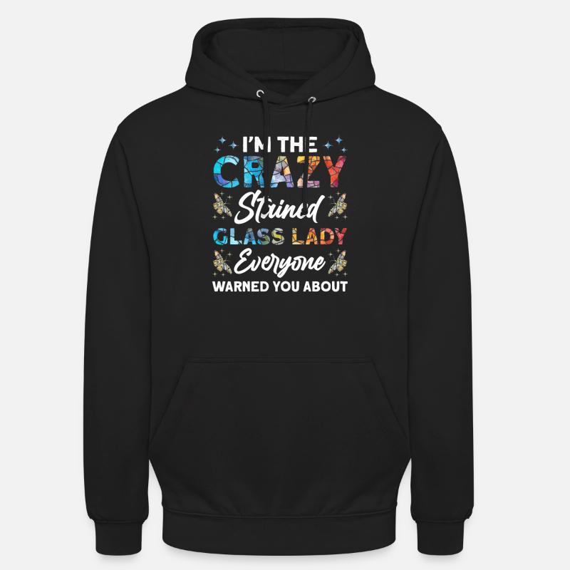 Drôle de vitrail - Sweat-shirt à capuche unisexe - noir