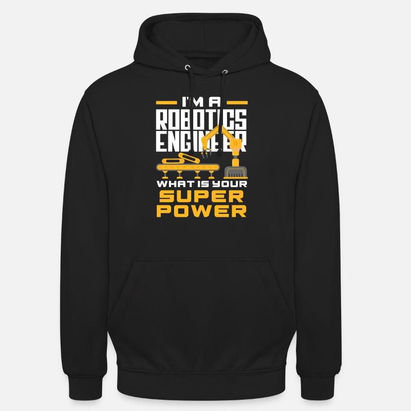 Programmeur de robots robotiques - Sweat-shirt à capuche unisexe - noir